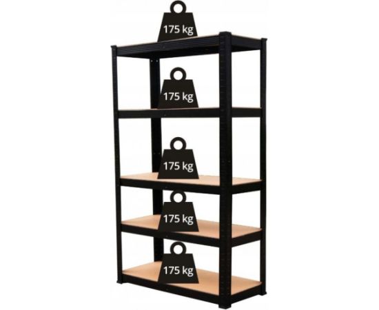 Top E Shop Topeshop REGAŁ P9030 CZARNY garden tool storage rack Freestanding Galvanized steel, MDF Akumulatori