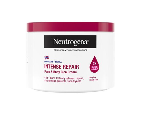 Neutrogena Face & Body Cica Cream - Intenzivně regenerační krém na obličej a tělo 400ml Smaržas - NESAKĀRTOTS