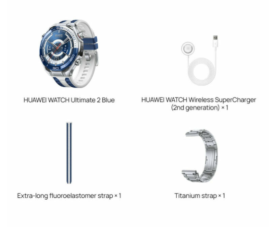 Huawei WATCH Ultimate 2 March-B29 Blue and White Fluoroelast Smart-Watch Pulksteņi