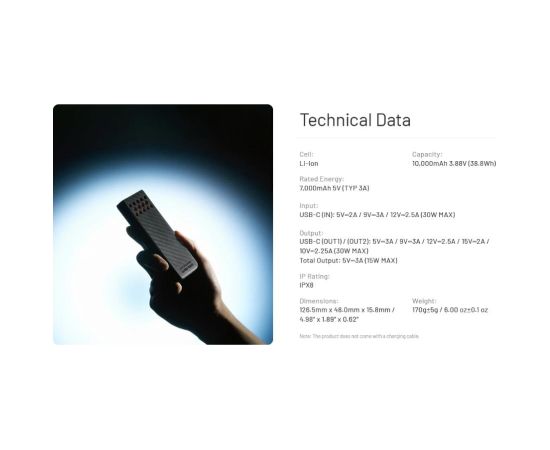 POWER BANK 10000MAH/CARBO 10000 G2 ORANGE NITECORE POWER BANK 10000MAH/CARBO 10000 G2 ORANGE NITECORE