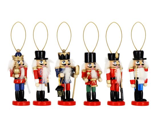 Springos CA1107 РОЖДЕСТВЕНСКИЕ УКРАШЕНИЯ ЩЕЛКУНЧИК 8 СМ 6 ШТ. Ziemassvētku dekorācijas