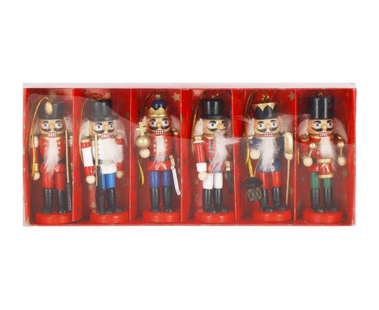 Springos CA1107 РОЖДЕСТВЕНСКИЕ УКРАШЕНИЯ ЩЕЛКУНЧИК 8 СМ 6 ШТ. Ziemassvētku dekorācijas