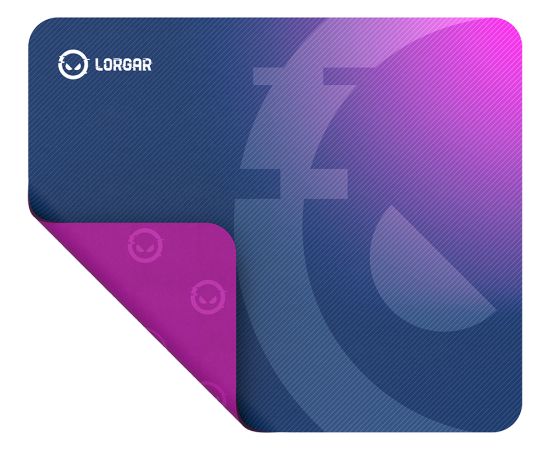 Lorgar Main 135, Gaming mouse pad, High-speed surface, Purple anti-slip rubber base, size: 500mm x 420mm x 3mm, weight 0.41kg Palikņi pelēm