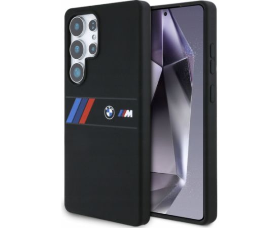 BMW Silicone Middle Tricolor Stripes MagSafe Aizsargapvalks Priekš Samsung Galaxy S25 Ultra Neoriģinālie Maciņi