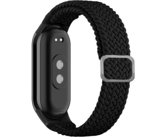 iLike   Mi Band 8 wristband bracelet Braided fabric strap Black Smart pūlksteņu aksesuāri