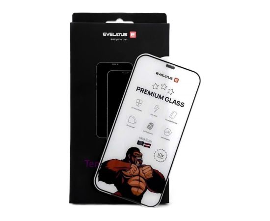 Evelatus Samsung  Galaxy A16 / A17 Corning Gorilla Glass Anti-Static 3D Full Cover 10X Stronger Ekrānu aizsardzība