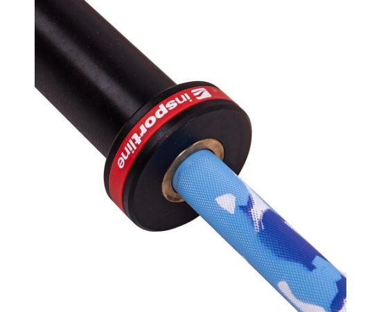 50mm olimpiskais metamais grifs ar gultņiem 201cm (slodze līdz 450kg) inSPORTline OB-86 PCWC Hanteles