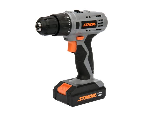 Urbjmašīna-skrūvgriezis Sthor 78972; 18 V; 2x1,3 Ah akum. Urbjmašīnas un skrūvgrieži