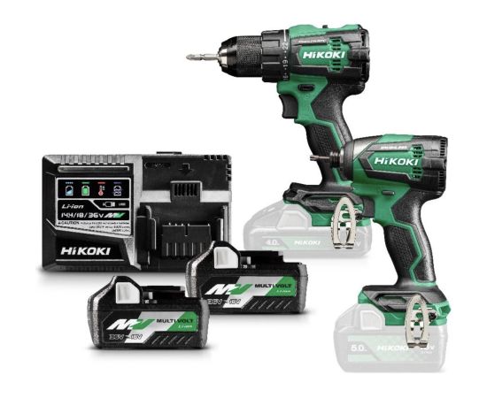 Instrumentu komplekts Hikoki KC18DEWAZ (DS18DE + WH18DE); 18 V; 2x5,0 Ah akum. Наборы электроинструментов