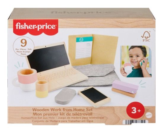 Fisher Price Praca zdalna biuro malucha drewniane интерактивные игрушки