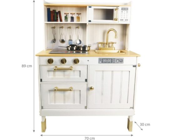 Koka virtuve bērniem „Adele” Virtuves, trauki, sadzīves tehnika