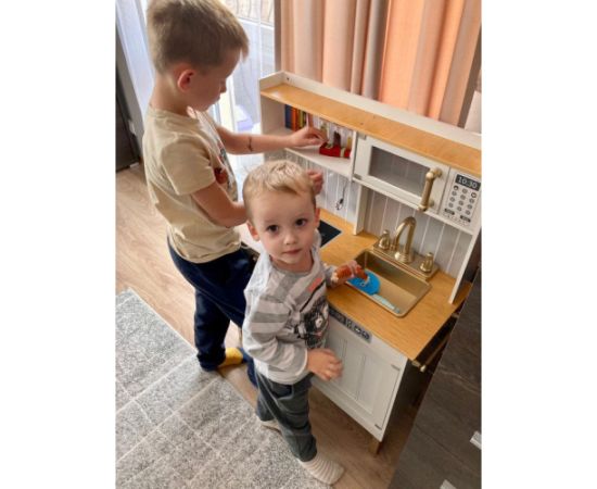 Koka virtuve bērniem „Adele” Virtuves, trauki, sadzīves tehnika