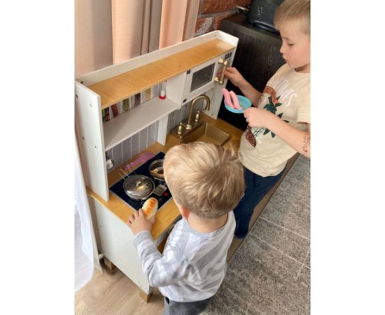 Koka virtuve bērniem „Adele” Virtuves, trauki, sadzīves tehnika