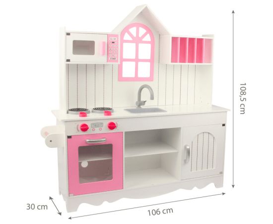 Koka virtuve bērniem „Una“ Virtuves, trauki, sadzīves tehnika