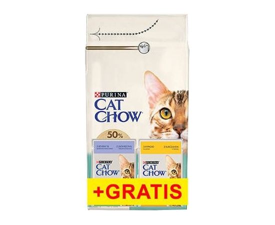 Purina Cat Chow Special Care Hairball Control 1,5kg + Saszetki 2x85g Kaķu sausā barība