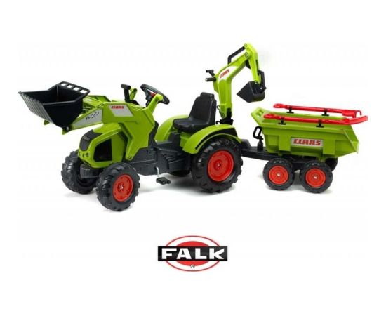 Falk FALK Ogromny traktor CLAAS AXOS z Przyczepą, Łyżką i Spychaczem