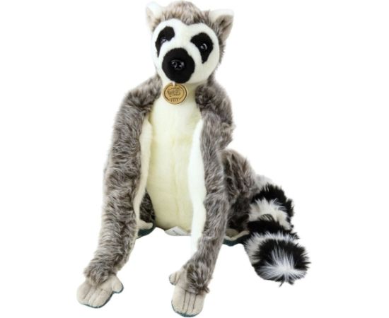 Leantoys PLUSZOWA MASKOTKA PRZYTULANKA LEMUR 27CM DŁUGIE ŁAPKI NA RZEPY MIĘKKI PLUSZ