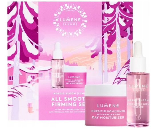 LUMENE_SET Nordic Bloom All Smooth Firming Set Vegan Collagen Essence esencja do twarzy 30ml + Anti-Wrinkle & Firm Day Moisturizer krem do twarzy 50ml Smaržas - NESAKĀRTOTS