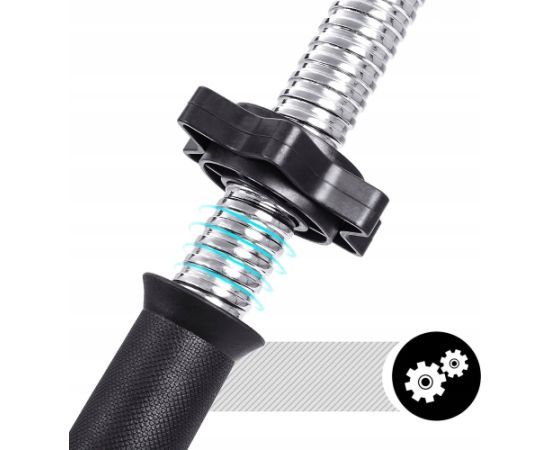 Songmics Zestaw hantli 2 w 1, 2 x 15 kg Regulowane hantle z dod