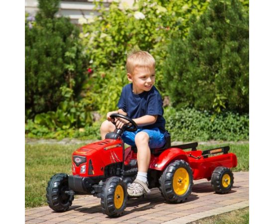 Falk Traktorek Red Supercharger Czerwony Otwierana Maska