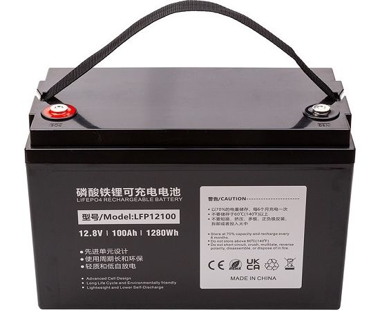 EXD Battery Lithium Iron Phosphate LiFePO4 12.8V, 100Ah UPS Nepārtrauktā barošana