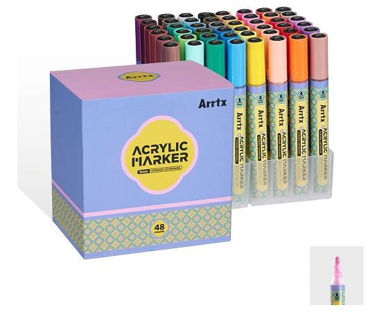 Acrylic Marker Pens ARRTX, 48 Colours