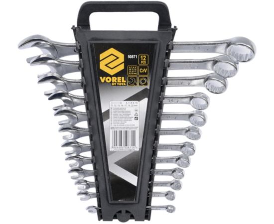 Kombinētu uzgriežņu atslēgu komplekts Vorel 50871; 6-22 mm; 12 gab.