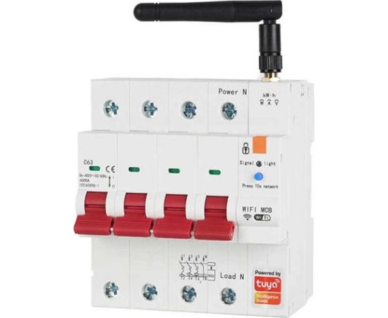 TUYA Умный переключатель, 3P+N, Wi-Fi, RS485, 63A Viedie slēdži