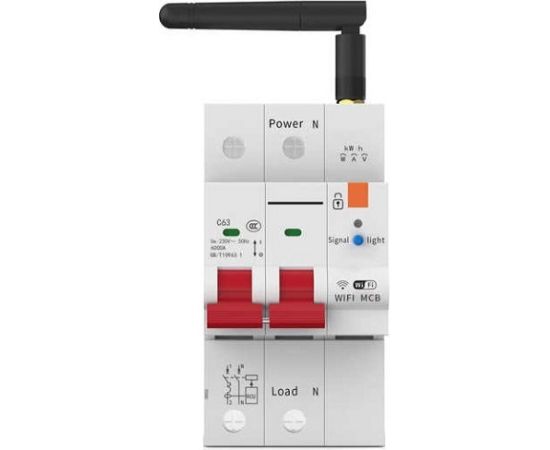 TUYA Smart Circuit Breaker, 1P+N, Wi-Fi, RS485, 63A Viedie slēdži