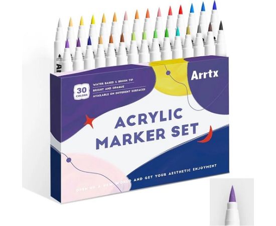 Acrylic Marker Pens ARRTX, 30 Colours