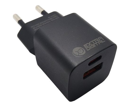 Extradigital Зарядное устройство EXTRA DIGITAL GaN USB Type-C, USB Type-A: 30Вт, PPS Extradigital Зарядное устройство EXTRA DIGITAL GaN USB Type-C, USB Type-A: 30Вт, PPS