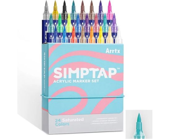 Acrylic Marker Pens ARRTX Simptap, 24 Colours
