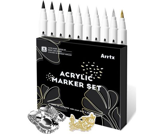 Acrylic Marker Pens ARRTX, 4 Colours, 10pcs
