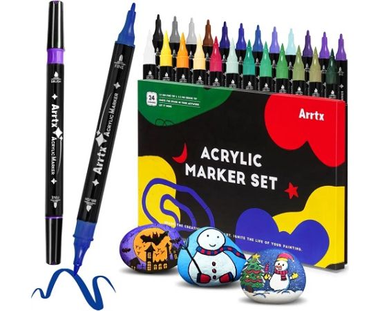 Acrylic Marker Pens ARRTX, 24 Colours