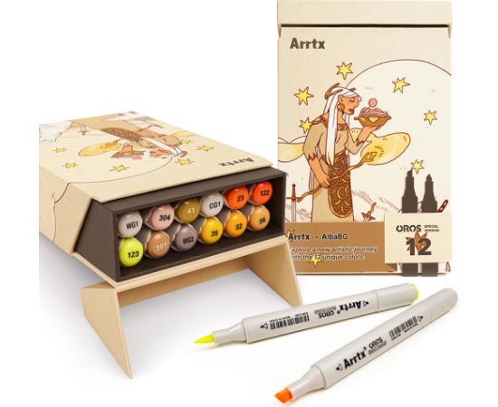 Double-sided Marker Pens ARRTX Oros, 12 Colours