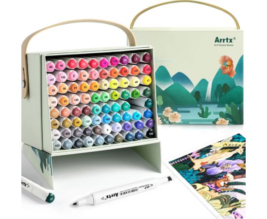 Double-sided Marker Pens ARRTX Alp, 80 Colours