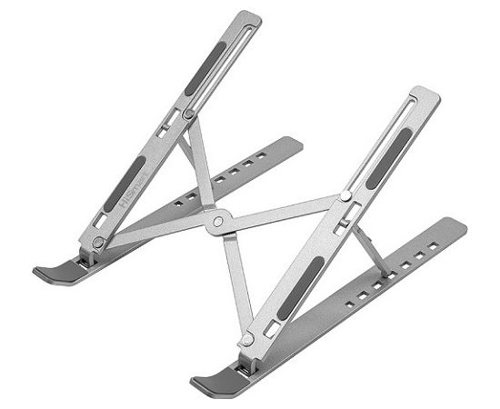 Foldable Steel Laptop / Tablet Stand HISMART, with 7 Adjustment Positions Palikņi portatīvajiem datoriem
