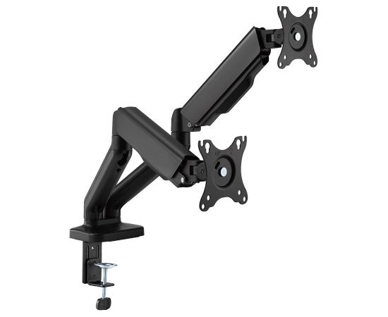 Hismart Dual 17”-32” Monitor Spring-Assisted Arm Mount, black Palikņi portatīvajiem datoriem