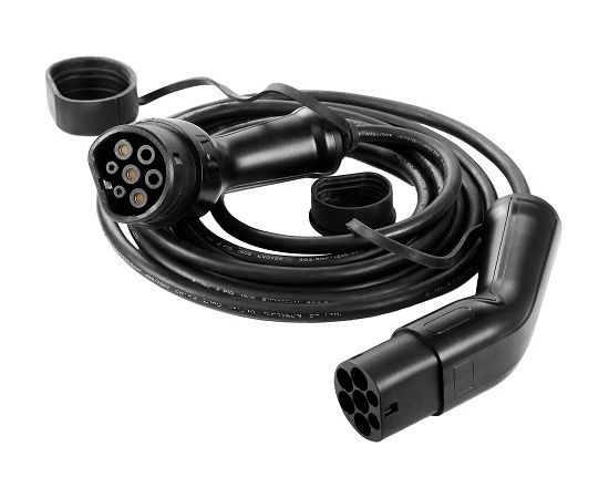 Hismart Зарядный кабель для электромобилей Type 2 - Type 2, 32A, 7,2кВт, 1-фазный, 5м Elektro Auto lādēšanas piederumi