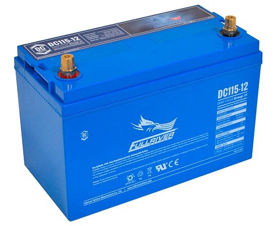 Battery FULLRIVER, 12V 115Ah, AGM UPS Nepārtrauktā barošana