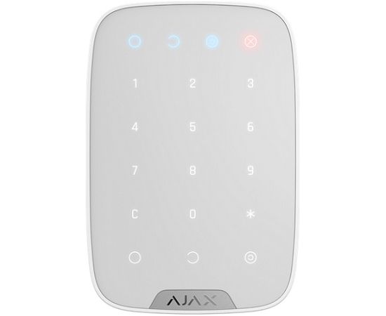 AJAX KeyPad Plus Wireless Touch Keyboard (white)  Bezvadu Apsardzes Sistēmas