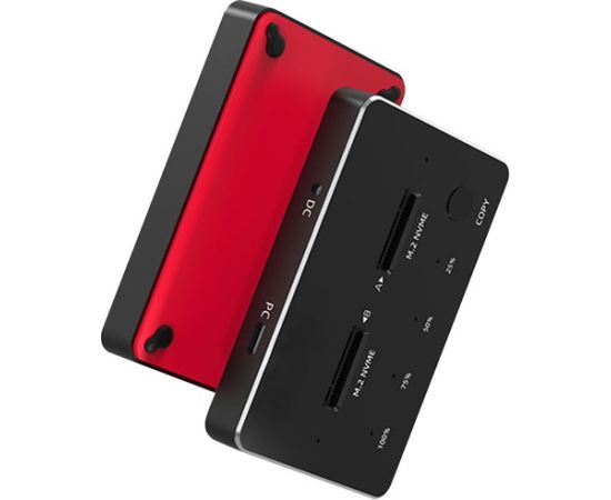 Extradigital SSD Dual Bays Docking Station M.2 SATA/ NVME, USB-A, USB-C Ārējo HDD, SSD korpui