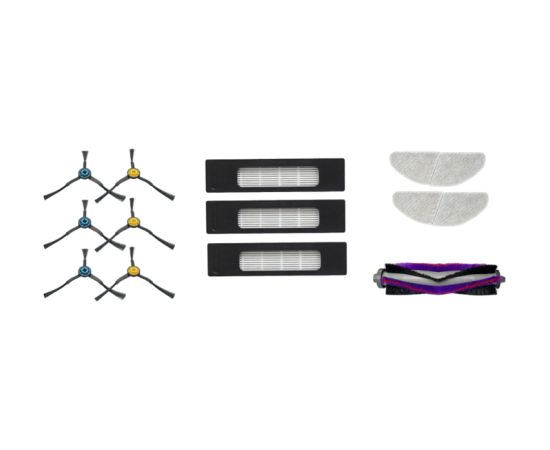 Midea Spare Parts Kit: 6x Side Brush, 1x Main Brush, 3x HEPA Filter, 2x Mopping Cloth for M7Pro/S8+ Citi piederumi