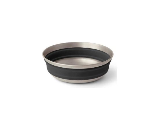 Sea To Summit Salokāma Bļoda DETOUR Stainless Steel Collapsible Bowl M  Beluga Black Столовые приборы