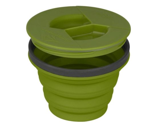 Sea To Summit Salokāms trauks ar vāku  X-SEAL & GO Small Olive Столовые приборы