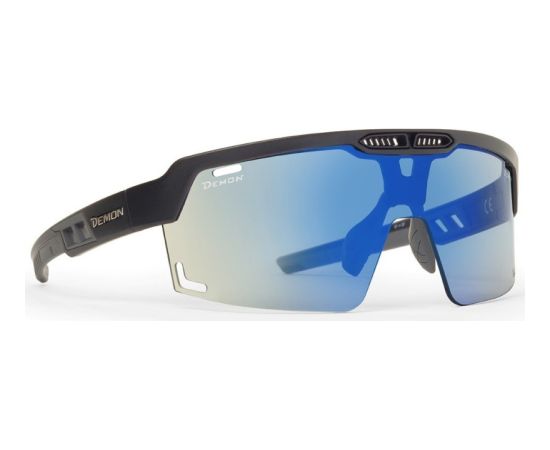 Demon Brilles DMN SPEED VENT, D-Chom 1-3kat  Matt Black/Blue Saules Brilles