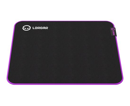 Lorgar Main 313, Gaming mouse pad, High-speed surface, Purple anti-slip rubber base, size: 360mm x 300mm x 3mm, weight 0.195kg Palikņi pelēm