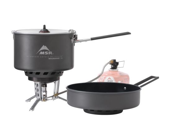Deglis ar katlu un pannu MSR WindBurner® Stove System Combo Degļi un gāzes baloni Deglis ar katlu un pannu MSR WindBurner® Stove System Combo Degļi un gāzes baloni