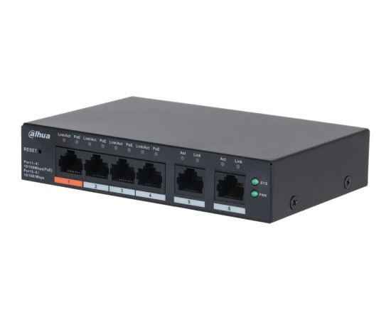 Switch DAHUA DH-CS4006-4ET2ET-60 Type L2 PoE ports 4 60 Watts CS4006-4ET2ET-60 Коммутаторы (Switch)