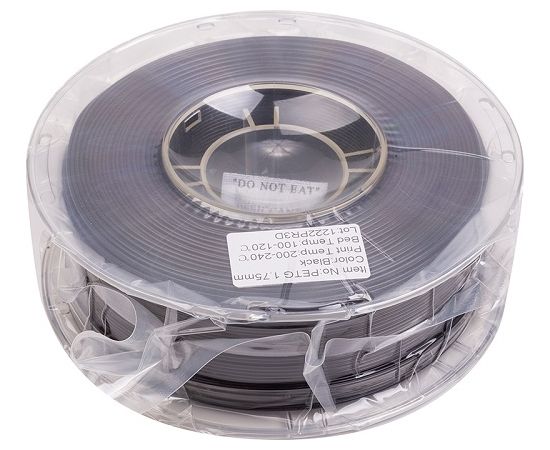 EXD 3D Printing Filament PETG, 1.75mm, 1kg, Black 3D Printeri